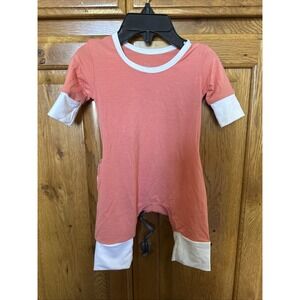 The Simple Seed Short Sleeve Romper ~0-3 month~ Bamboo‎ Viscose Blend  N33